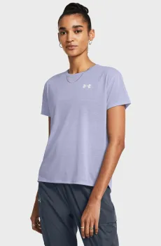 Женская сиреневая футболка UA Run Trail SS Сиреневый XS Under Armour 1383361-539