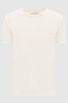 Футболка цвета айвори с принтом логотипа