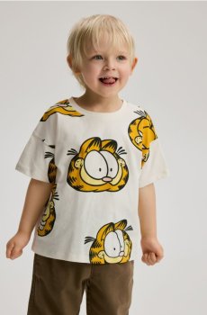 Reserved - Бавовняна футболка Garfield - кремовий - 990IS-01X