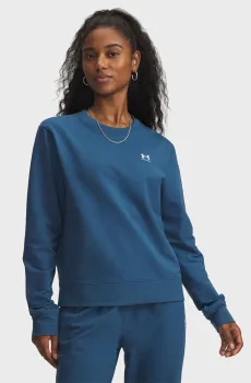 Женский синий свитшот Sport Terry Crew-BLU Коричневый L Under Armour 6011016-498