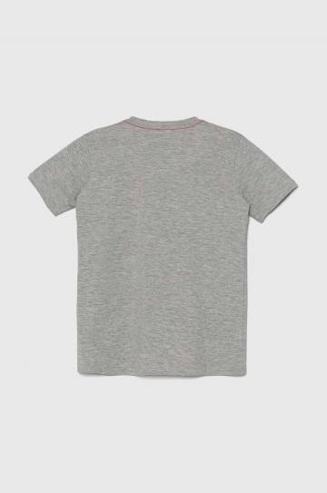 Детская хлопковая футболка Guess цвет серый с принтом L73I55 K8HM0 Детская хлопковая футболка Guess цвет серый с принтом L73I55 K8HM0