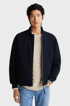 Мужской темно-синий бомбер TECH BOMBER Синий M Tommy Hilfiger MW0MW37645