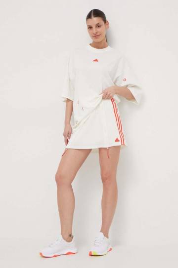 Юбка adidas цвет бежевый mini прямая Юбка adidas цвет бежевый mini прямая