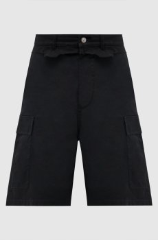 Черные шорты-карго с эмблемой