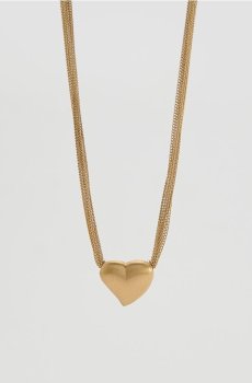Reserved - Намисто з кулоном-сердечком - золотий - 042ID-GLD