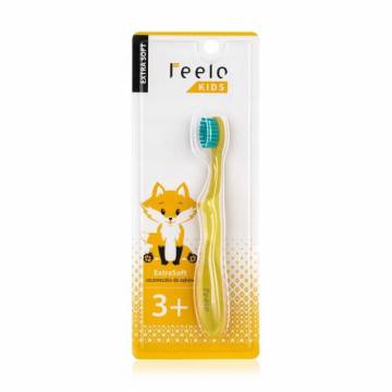 Детская зубная щетка Feelo Kids Toothbrush Экстра мягкая жесткость, желтая, от 3 лет, 1 шт Детская зубная щетка Feelo Kids Toothbrush Экстра мягкая жесткость, желтая, от 3 лет, 1 шт