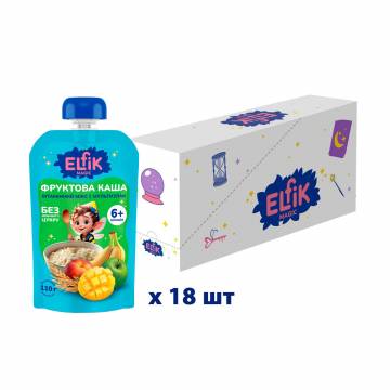 Детская фруктовая каша Elfik Magic Витаминный микс и мультизлак, без добавленного сахара, от 6 месяцев, 110 г (дой-пак) Детская фруктовая каша Elfik Magic Витаминный микс и мультизлак, без добавленного сахара, от 6 месяцев, 110 г (дой-пак)