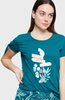 Женская зеленая футболка LAURELA Зеленый XS Etam 6514988