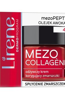 Ночной крем для лица Lirene Mezo Collagene Питательный, разглаживающий, против морщин, 50 мл
