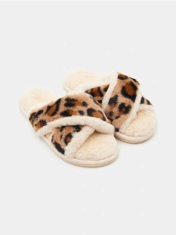 Тапочки з штучним хутром - різнобарвний Тапочки з штучним хутром - різнобарвний