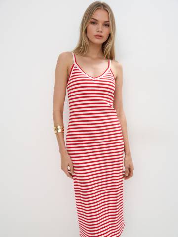 Mohito - Сукня міді в смужку - червоний - L