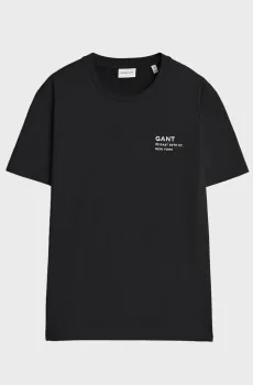 Мужская черная футболка SMALL GRAPHIC Черный S Gant 2003300