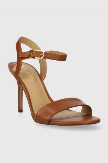 Кожаные сандалии Lauren Ralph Lauren Gwen цвет коричневый 802940588002 Кожаные сандалии Lauren Ralph Lauren Gwen цвет коричневый 802940588002