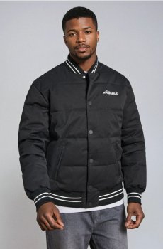 Квітована куртка puffer - чорний