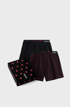 Мужские черные трусы (2 шт) Черный M Atlantic 2GMB-011