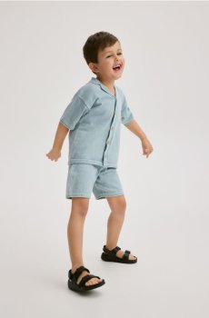 Reserved - Бавовняний комплект - блідо-блакитний - 722HR-05X
