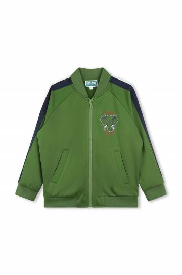 Детская кофта Kenzo Kids цвет зелёный с аппликацией K60701 Детская кофта Kenzo Kids цвет зелёный с аппликацией K60701