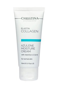 Увлажняющий крем для лица Christina Elastin Collagen Azulene Moisture Cream with Vitamins A, E & HA, для нормальной кожи, 60 мл