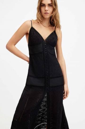 Платье AllSaints DAHLIA EMB DRESS цвет белый maxi прямое W083DA Платье AllSaints DAHLIA EMB DRESS цвет белый maxi прямое W083DA
