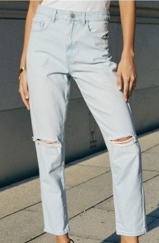 Джинси mom high waist - синій