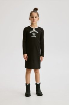 Reserved - В’язана сукня з принтом - пильно-коричневий - 299FW-98X