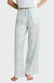 Женские голубые брюки с узором SOLIA Голубой M Etam 6557650