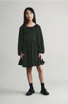 Reserved - Сукня в горошок - чорний - 303FW-99P