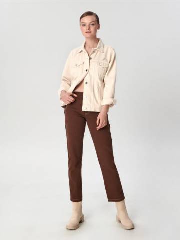 Джинси high waist straight - коричневий Джинси high waist straight - коричневий
