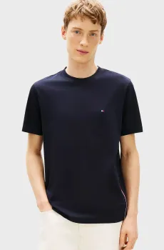 Мужская темно-синяя футболка GLOBAL STRIPE Синий S Tommy Hilfiger MW0MW42393