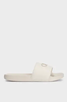 Женские бежевые слайдеры POOL SLIDE W/HW Бежевый 37 Calvin Klein HW0HW01509