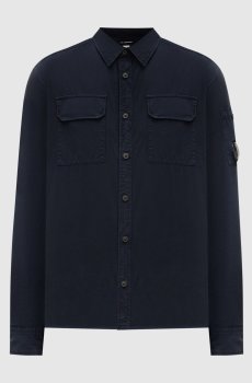 Синяя рубашка с патчем