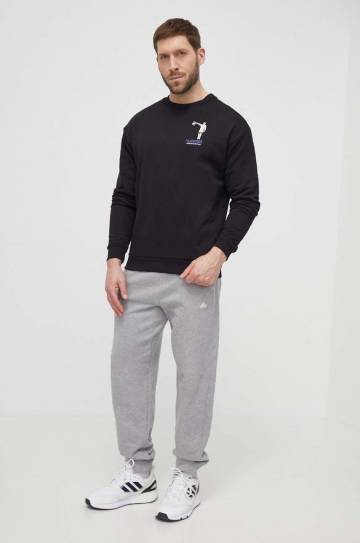 Хлопковая кофта Hummel мужская цвет чёрный с принтом Хлопковая кофта Hummel мужская цвет чёрный с принтом
