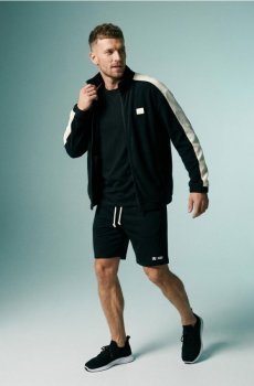 Флісова розстібна кофта зі стійкою - чорний