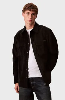 Мужская черная вельветовая рубашка CORDUROY Черный S Calvin Klein Jeans LV04RD106G