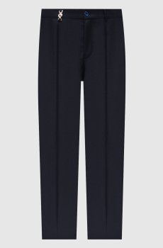 Синие брюки из шерсти