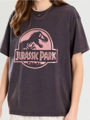 Футболка oversize Jurassic Park - темно-сірий Футболка oversize Jurassic Park - темно-сірий