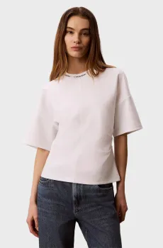 Женская белая футболка DETAIL Белый M Calvin Klein Jeans LV047G235G