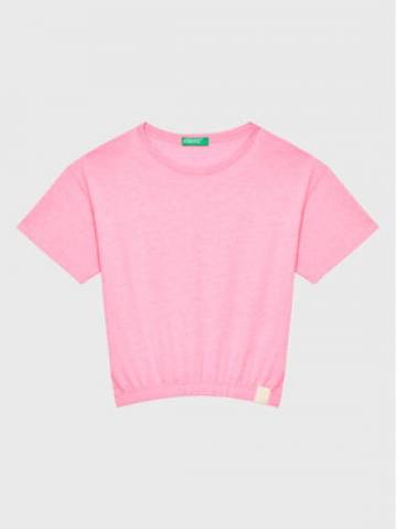 United Colors Of Benetton Футболка 37YKC10AU Рожевий Boxy Fit United Colors Of Benetton Футболка 37YKC10AU Рожевий Boxy Fit