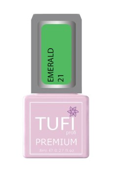 Уценка! Гель-лак для ногтей Tufi profi Premium Emerald 21 Киберпанк, 8 мл