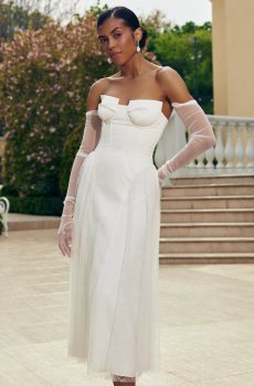 Сукня міді із пишною спідницею з блискітками