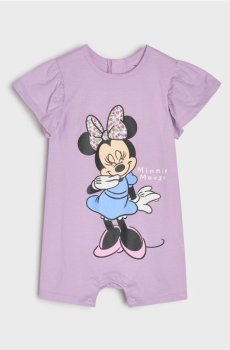 Бавовняний ромпер з принтом Minnie Mouse - Фіолетовий