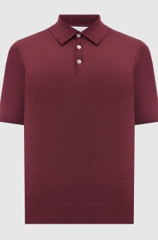 Бордовое поло с шелком
