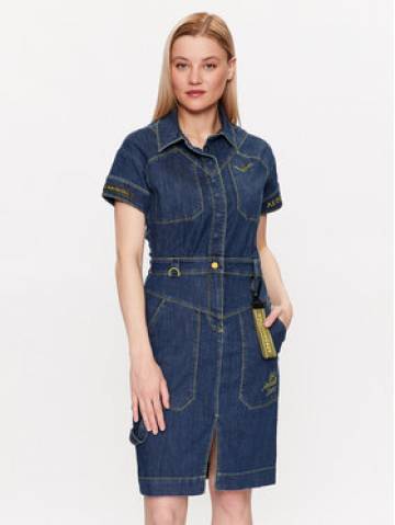 Aeronautica Militare Джинсова сукня 231VE078DCT3085 Cиній Slim Fit Aeronautica Militare Джинсова сукня 231VE078DCT3085 Cиній Slim Fit