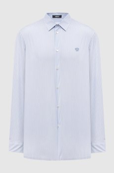 Голубая рубашка в полоску