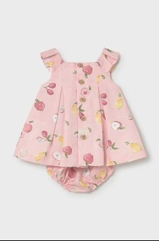 Детское платье с примесью льна Mayoral Newborn