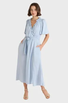 Женское голубое платье Голубой 36 Naf Naf CENR046