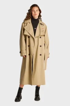 Женский бежевый тренч TJW TRENCH COAT Бежевый M Tommy Jeans DW0DW20280