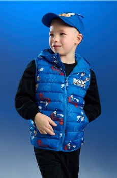 Квітований пuffer жилет з капюшоном Sonic the Hedgehog - other