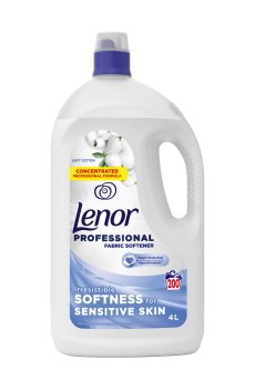 Кондиционер для белья Lenor Professional Sensitive Мягкий хлопок, 200 стирок, 4 л