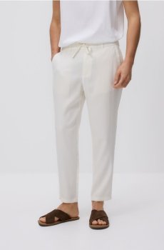 Reserved - Штани з ліоцелу - білий - YW688-00X